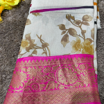 Pure Crepe Saree with Banarasi Buti Blouse