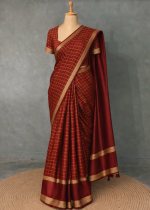 Brown- Viscose Georgette Saree