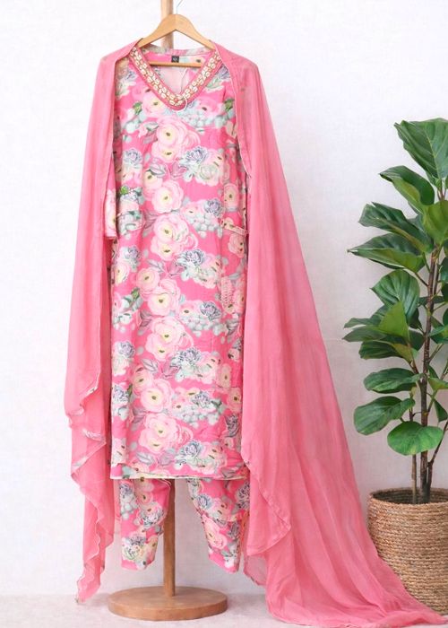 Blush Bloom Misline Floral 3-Piece Set